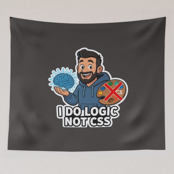 Item preview,  I Do Logic Not CSS Funny Backend Developer Sticker designed and sold by islam gamal.