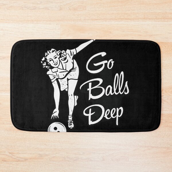 Item preview, Go Balls Deep Funny Bowling Humor Vintage Bowler designed and sold by ZEtexaxe.