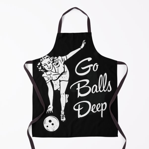 Item preview, Go Balls Deep Funny Bowling Humor Vintage Bowler designed and sold by ZEtexaxe.