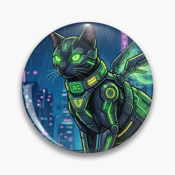 Item preview, Neon Cyber Kitty: Neo Tokyo Guardian designed and sold by Neo Tokio.