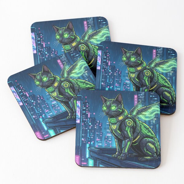 Item preview, Neon Cyber Kitty: Neo Tokyo Guardian designed and sold by Neo Tokio.