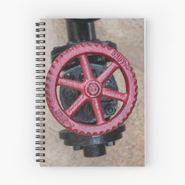Item preview, Close-Up Of Red Valve Wheel On Industrial Pipe In Outdoor Plumbing Equipment designed and sold by Nmallia.