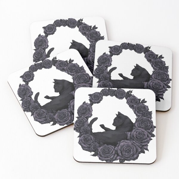 Item preview, Gothic Wreath Cat designed and sold by IllumeInk.