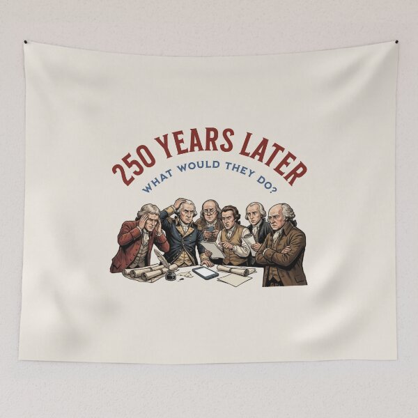 Item preview, Founding Fathers 250 Years Later Modern Tech designed and sold by AntiqueImages.
