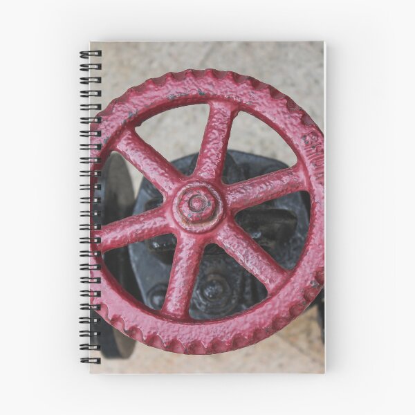 Item preview, Close-Up Of Red Valve Wheel On Industrial Pipe In Outdoor Plumbing Equipment designed and sold by Nmallia.