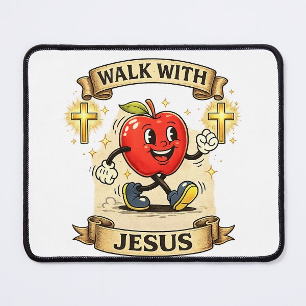 Item preview, Walk With Jesus Cute Christian Apple Cartoon T-Shirt designed and sold by RAZIELK.