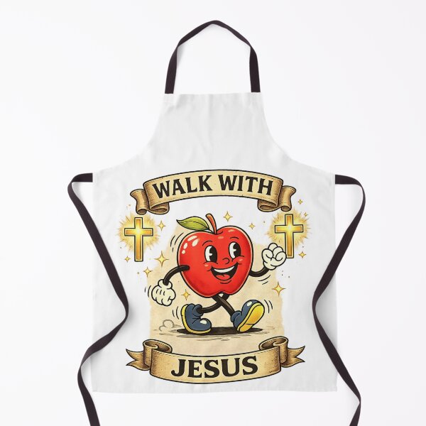 Item preview, Walk With Jesus Cute Christian Apple Cartoon T-Shirt designed and sold by RAZIELK.