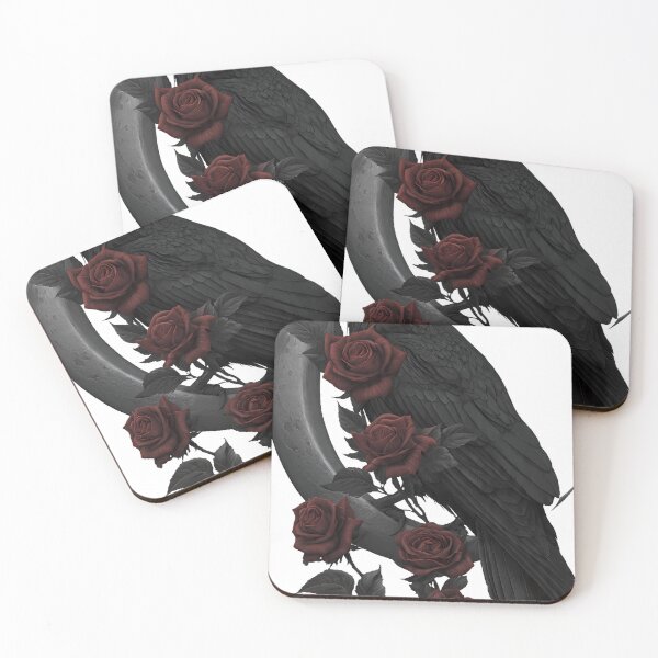 Item preview, Raven Crescent Moon designed and sold by IllumeInk.