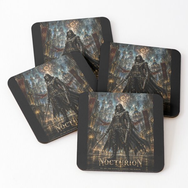 Item preview, Nocturion – Dark Fantasy Warrior Poster | Gothic Sci-Fi Cosmic Art designed and sold by PLUSHIWORLDtm.