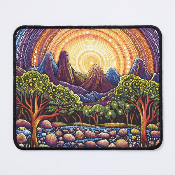Item preview, Aboriginal Inspired Dot Art - Magnific Warrumbungle National Park designed and sold by GrinGalore.