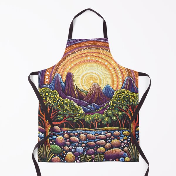 Item preview, Aboriginal Inspired Dot Art - Magnific Warrumbungle National Park designed and sold by GrinGalore.