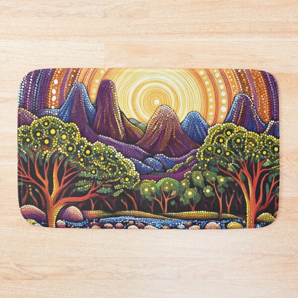 Item preview, Aboriginal Inspired Dot Art - Magnific Warrumbungle National Park designed and sold by GrinGalore.