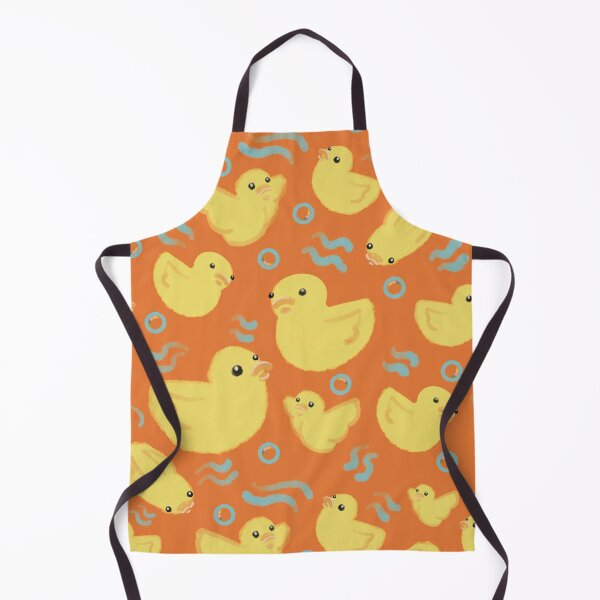 Item preview, Watercolour rubber ducks on orange designed and sold by Catphonesoup.