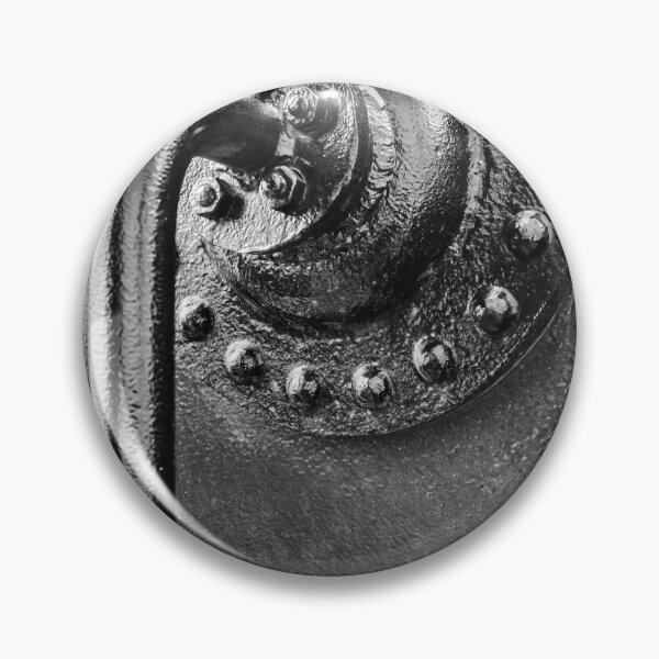 Item preview, Close-Up Of Industrial Metal Handle And Riveted Plate Showing Textured Iron Surface designed and sold by Nmallia.
