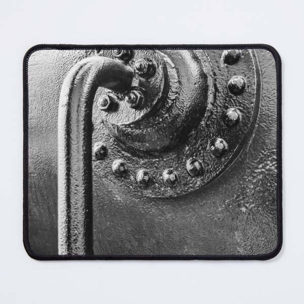 Item preview, Close-Up Of Industrial Metal Handle And Riveted Plate Showing Textured Iron Surface designed and sold by Nmallia.