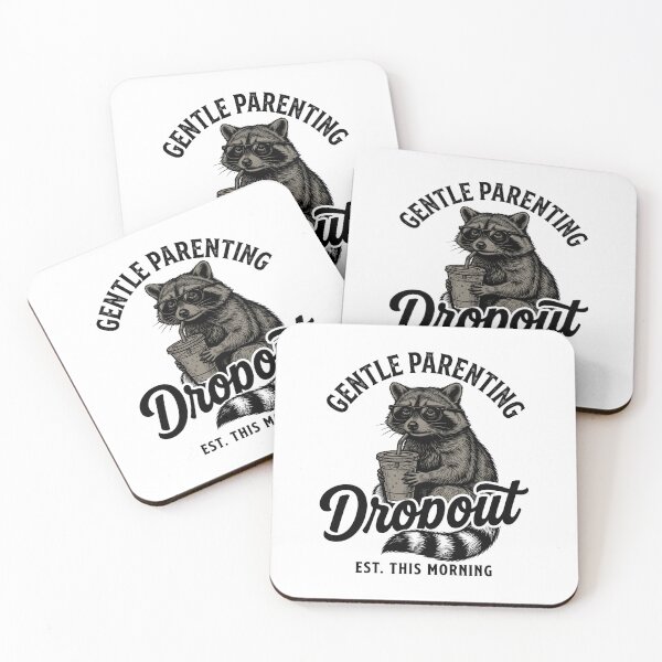 Item preview, Gentle Parenting Dropout Funny Tired Mom Raccoon Humor designed and sold by FreshVibe Prints.