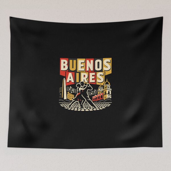 Item preview, Buenos Aires Retro Vintage Travel Shirt designed and sold by SJarts Creative Studio.