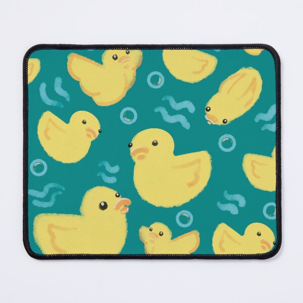 Item preview, Watercolour rubber ducks on green designed and sold by Catphonesoup.