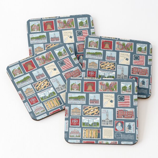 Item preview, 250 Years of Philadelphia Stamps Illustration designed and sold by Elizabeth Weglein.