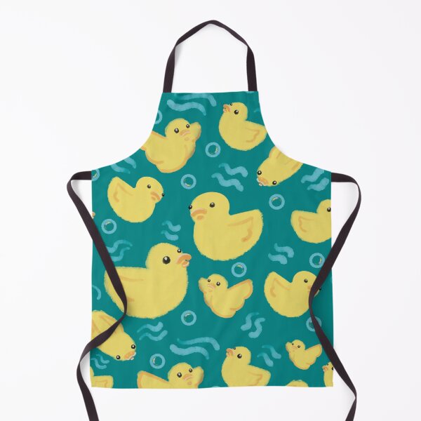 Item preview, Watercolour rubber ducks on green designed and sold by Catphonesoup.