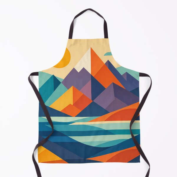 Item preview, Geometric Mountain Lake at Sunset designed and sold by InkSmithery.