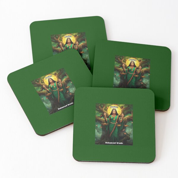 Artikelvorschau, Gerechtigkeit – Tarotkarte aus dem Wildwood Green Witch Tarot-Deck entworfen und verkauft von Earth Nature Creations.