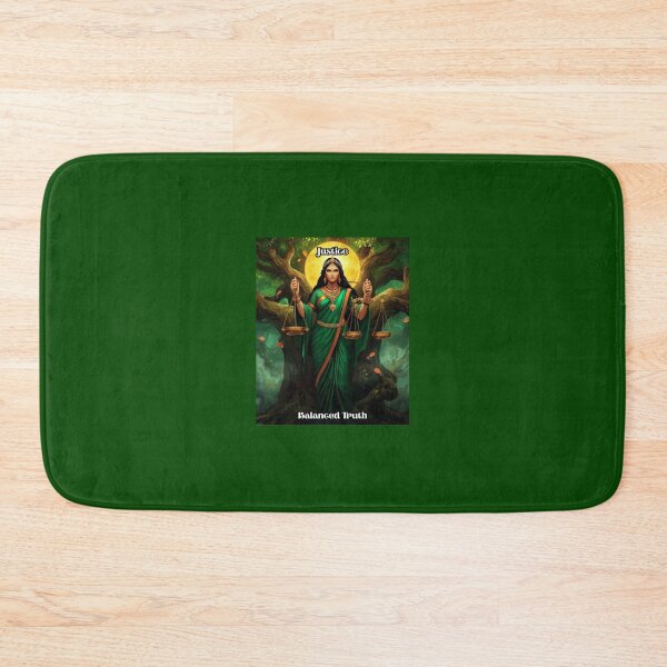 Item preview, Justice - Tarot Card from Wildwood Green Witch Tarot Deck  designed and sold by Earth Nature Creations.