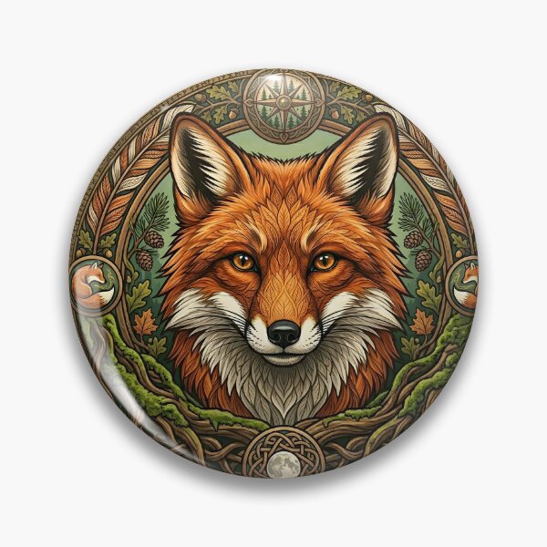 Item preview, Celtic Fox Emblem - Mystical Woodland Spirit designed and sold by submoro.