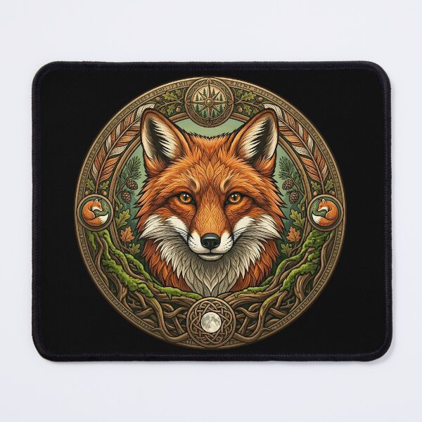 Item preview, Celtic Fox Emblem - Mystical Woodland Spirit designed and sold by submoro.