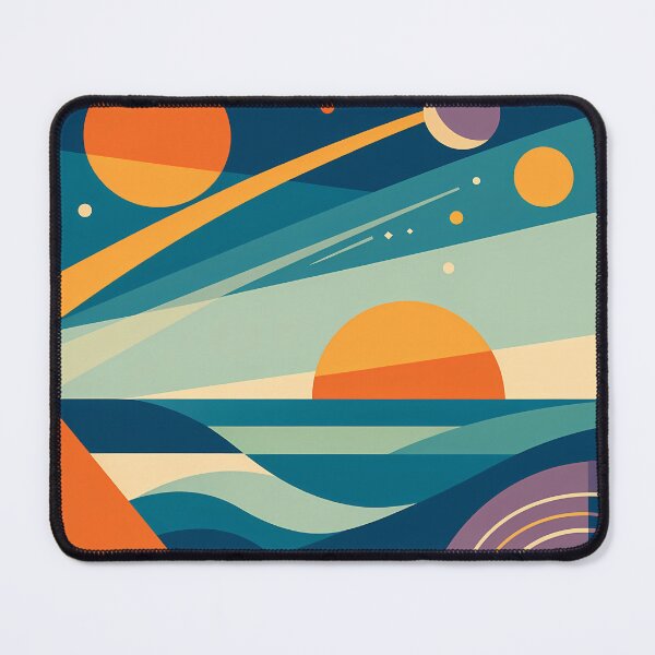 Item preview, Geometric Cosmic Sky with Suns and Planets designed and sold by InkSmithery.