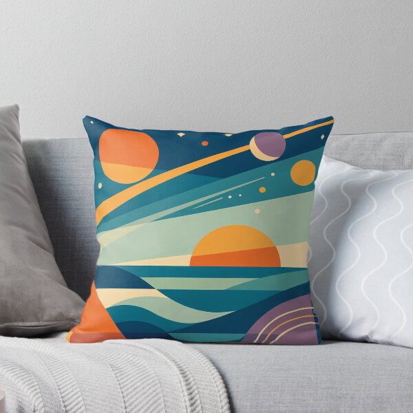 Item preview, Geometric Cosmic Sky with Suns and Planets designed and sold by InkSmithery.