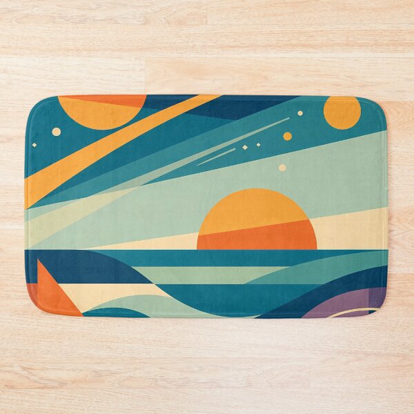 Item preview, Geometric Cosmic Sky with Suns and Planets designed and sold by InkSmithery.