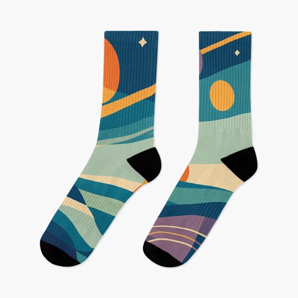 Item preview, Geometric Cosmic Sky with Suns and Planets designed and sold by InkSmithery.
