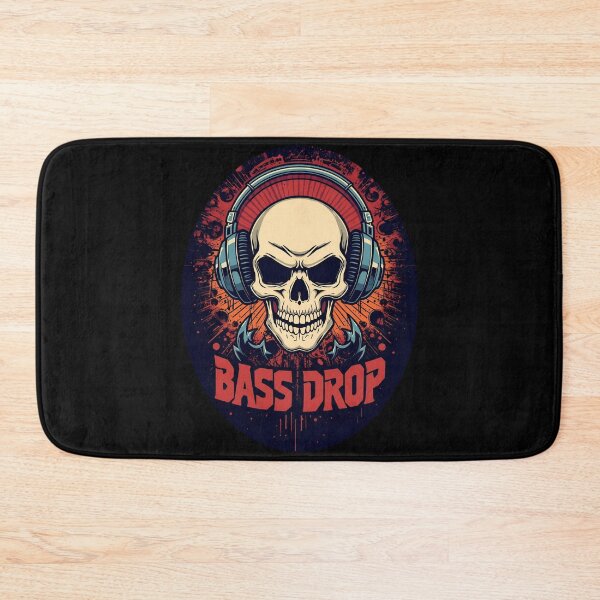 Item preview, Bass Drop skull wearing huge headphones 12 designed and sold by Neon G.