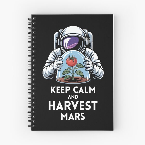 Item preview, Harvest Mars Sci-Fi Humor Space Farming Concept with Astronaut Botanist designed and sold by NaturEdeN.