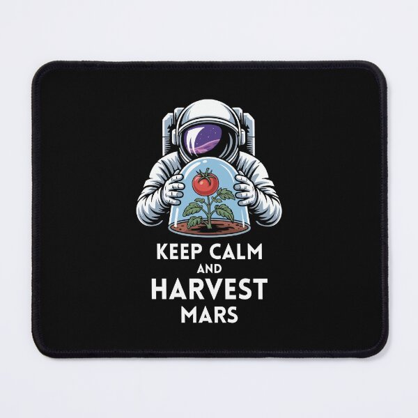 Item preview, Harvest Mars Sci-Fi Humor Space Farming Concept with Astronaut Botanist designed and sold by NaturEdeN.