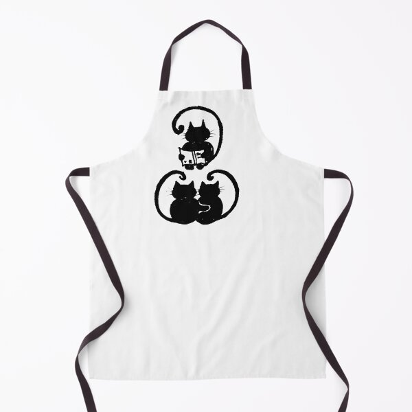 Item preview, Black Cat Trio - Cozy Ink Cat Artwork designed and sold by Vesivariart.