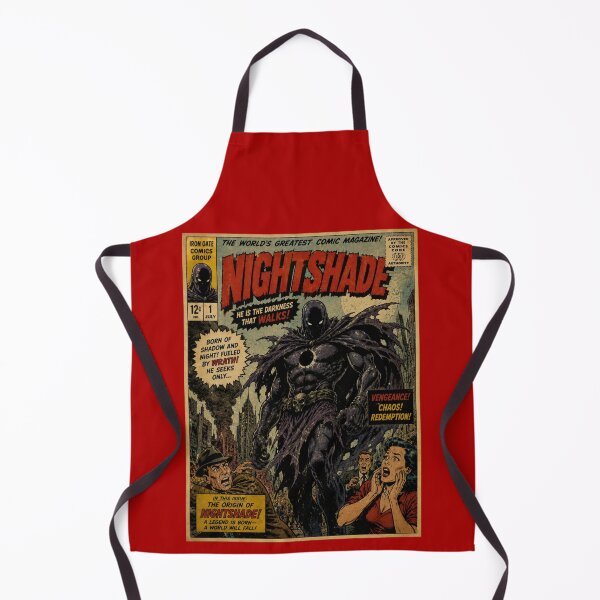 Item preview, Nightshade Retro Comic Book Art | Vintage Dark Superhero Graphic designed and sold by PLUSHIWORLDtm.