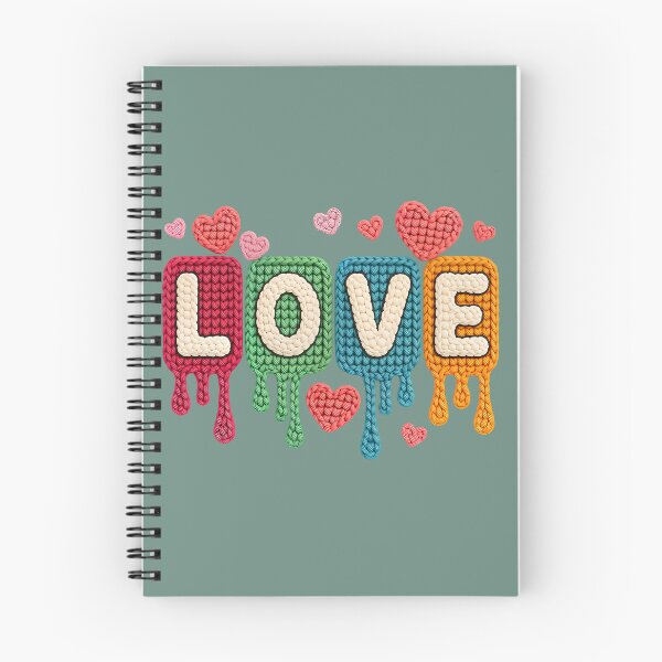 Item preview, Dripping Knitted Love - Colorful Crochet Heart Graphic Art designed and sold by aseelbrand.