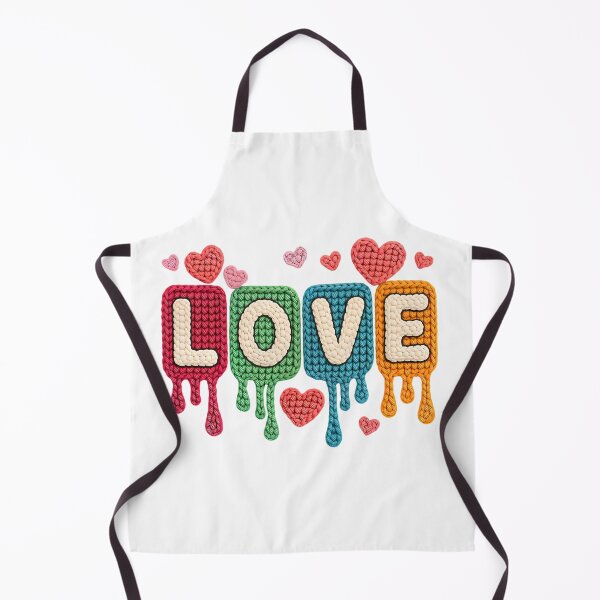 Item preview, Dripping Knitted Love - Colorful Crochet Heart Graphic Art designed and sold by aseelbrand.