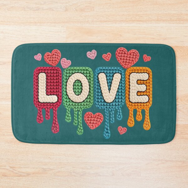 Item preview, Dripping Knitted Love - Colorful Crochet Heart Graphic Art designed and sold by aseelbrand.