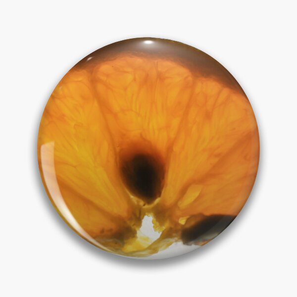 Item preview, Backlit Orange Slice Macro Close-Up Showing Translucent Citrus Flesh, Seeds and Textured Peel designed and sold by Nmallia.