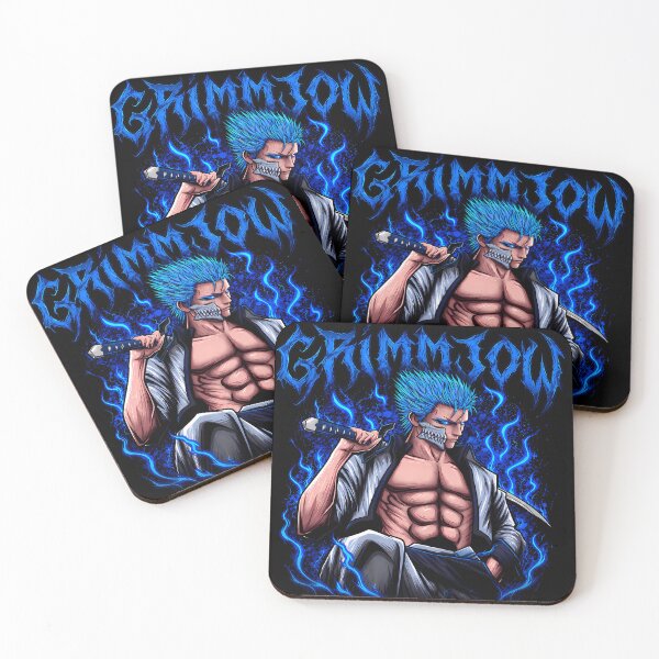 Item preview, Grimmjow Blue Flames Hollow Mask Warrior Design | Fierce Blue Hair Streetwear Aesthetic  designed and sold by Trinidesigns123.