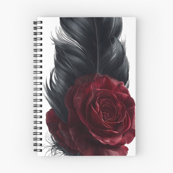 Item preview, Gothic Raven Feather Rose designed and sold by IllumeInk.