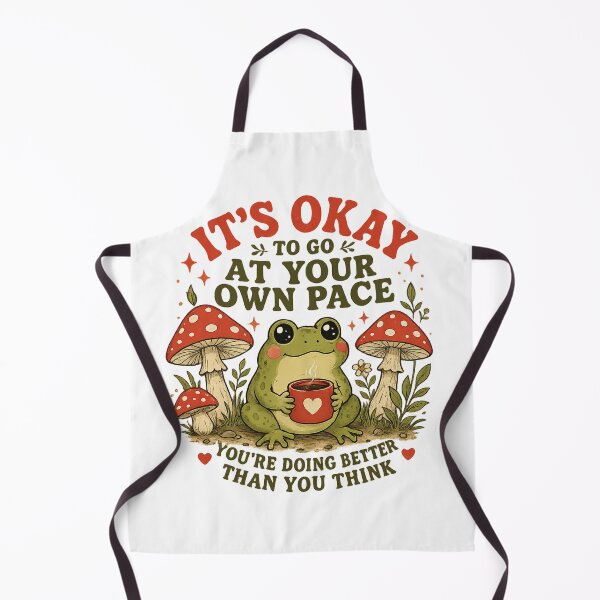 Item preview, It’s Okay to Go at Your Own Pace – Cute Frog Self-Care Cozy Cottagecore Design designed and sold by WinterStorm01.
