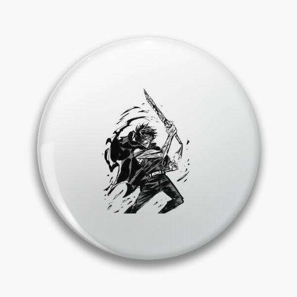 Item preview, Zero Cursed Energy Female Warrior Wearing Hooded Cloak Charging Forward designed and sold by JohnnyFive8.