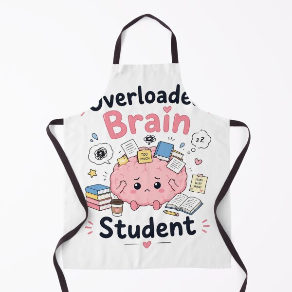Item preview, Overloaded Brain Student Cute Kawaii Study Meme T-Shirt Design designed and sold by Sanika arts .