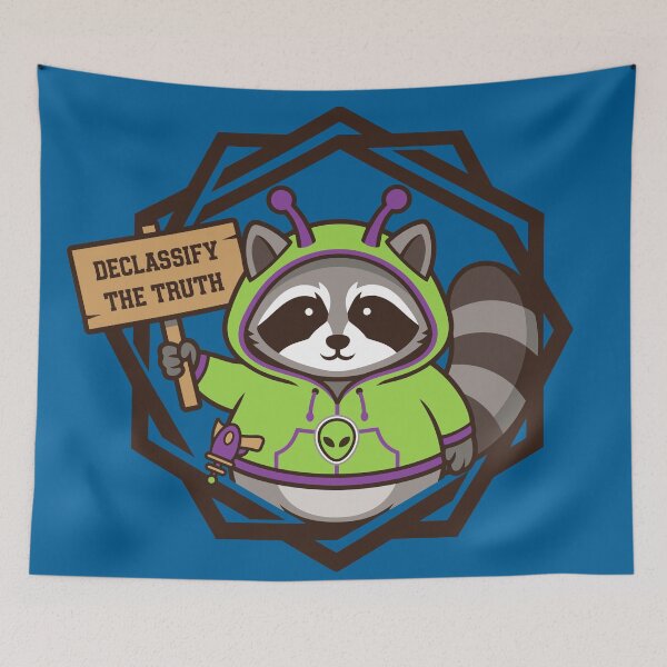 Item preview, Galactic Trash Panda: The Disclosure Demand | Alien Truthseeker designed and sold by ZUMERI.
