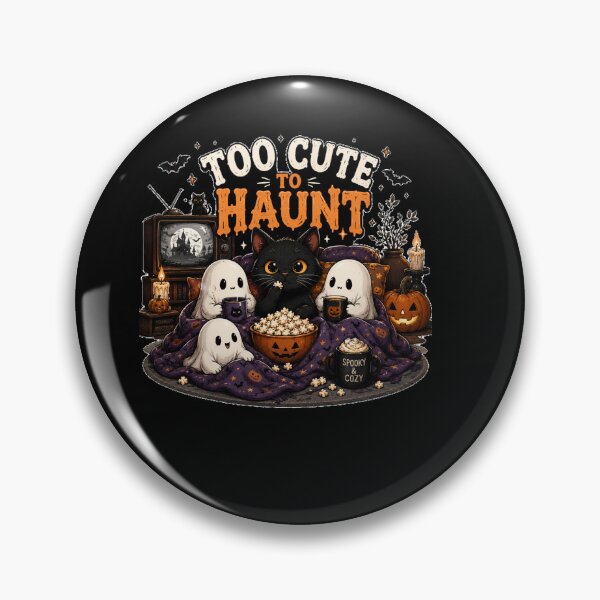Item preview, Too Cute To Haunt Ghost Cat Sleepover Halloween Design designed and sold by MotylekAnia.