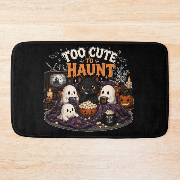 Item preview, Too Cute To Haunt Ghost Cat Sleepover Halloween Design designed and sold by MotylekAnia.